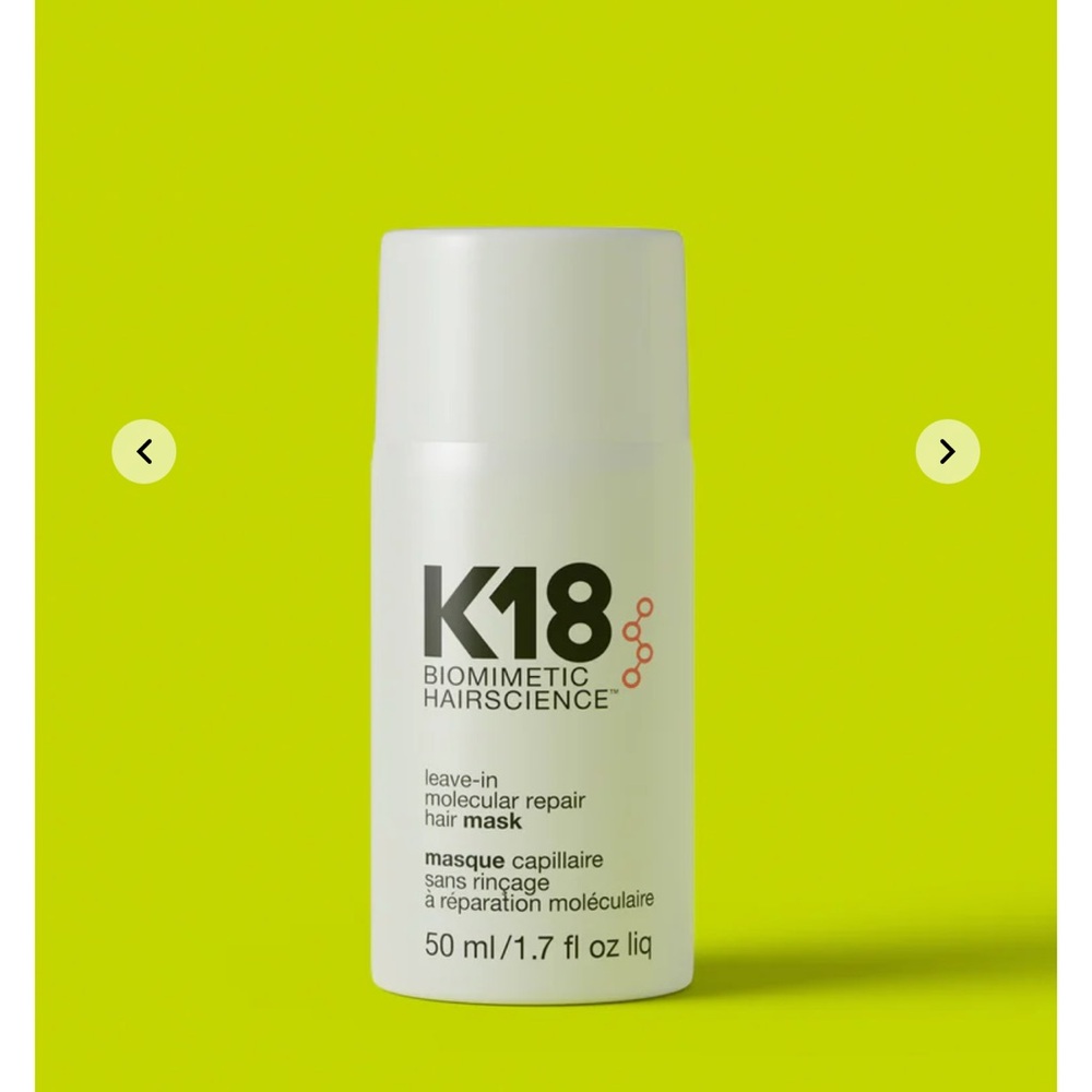 K18 Biomimetic Hairscience Leave-In Molecular Repair Hair Mask — White